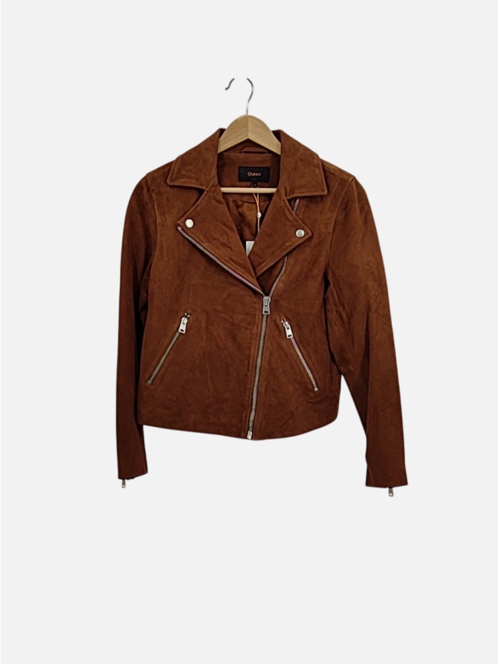 Quince Brown Suede Moto Jacket - Picture 7 of 8